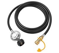 Ximoon 12ft Propane Hose with Regulator for Mr Heater F271803 Big Buddy Indoor/Outdoor Heater, Fire Pit and Most Gas Grill