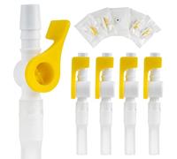 Ximter Catheter Valve 5 Pack - Sterile, Single-Use Urine Drainage Valves with Safety Lever, Universal Connector, and Soft Silicone Tubing - One-Hand Operation, Leak-Proof & Comfortable Design