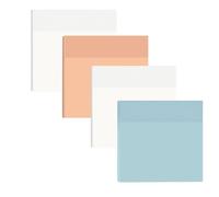 XIMUHO 200pcs Transparent Sticky Notes, 4 Pads Clear Sticky Notes and Page Flags Set, Colored Self Adhesive See Through Sticky Notes for School Office