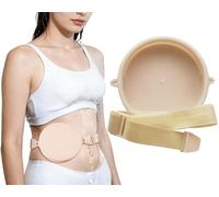 XIMYWRD Stoma Ostomy Waterproof Bath Cover Silicone Shower Cover with Adjustable Belt