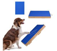 xin partner Dog Nail Scraper, Dog Nail Grinder, for pet Nail Clipping, Multi-Function Clipper, Foldable Nail File Board, 2 Sheets with Sandpaper Replacement Sandpaper, Wooden (Blue)