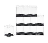XIN SHI Clear 12-Block Stackable Acrylic Display Case for LEGO Minifigures