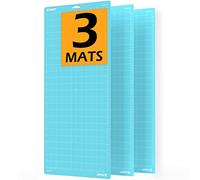 Xinart LightGrip Cutting Mat for Cricut Maker 3/Maker/Explore 3/Air 2/Air/One (12x24 Inch, 3 Mats) Light Adhesive Sticky Blue Quilting Cricket Cutting Mats Replacement Accessories for Cricut