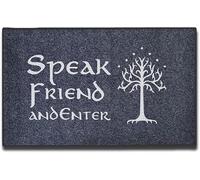xinbai Speak Friend and Enter Doormat 40x60 cm, Speak Friend and Enter Welcome Mat, Funny Doormat