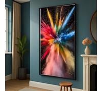 XINBAO Abstract Color Explosion Canvas Print Modern Art (Unframed) Horizontal Bed Pictures Canvas Wall Art Mural for Home Decor(50x90cm/Inner Frame)