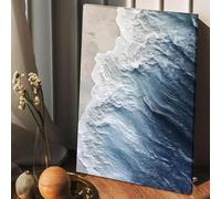 XINBAO Canvas Poster, Blue Ocean Beach Wall Art Canvas Posters and Prints Paintings, For Bedroom Living Room Corridor Wall Art 60x90cm Frameless