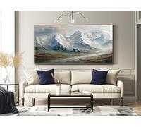 XINBAO Canvas Wall Art Mountain Oil Painting on Canvas 3d Textured Landscape Art Living Room Large Abstract Posters and Prints 90x180cm Frameless
