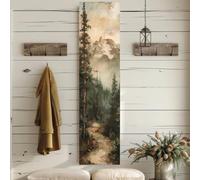 XINBAO Long Narrow Canvas Wall Art, Tall Thin Canvas wall Painting, Vintage wall art, Nature Vertical Wall Art, Mountain art(30x90cm/Inner Frame)