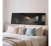 XINBAO Luminous Cloud Painting, Wide Panoramic Wall Art, Long Horizontal Framed Canvas, Large size Surreal, Decor, Above Sofa(55x110cm/Inner Frame)