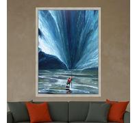XINBAO Parting Sea Canvas Print - Inspirational Canvas Wall Art, Faith Wall Decor, Ocean Wall Decoration,Posters Wall Pictures(80x110cm/Frameless)