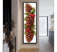 XINBAO Pine Cones,Narrow Wall Art, Vertical Canvas Print, Tall Thin Decor, Lone Tree Art, Vintage Rustic Farmhouse Home Decor(50x150cm/Frameless)