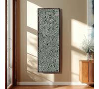 XINBAO Thick Green Maze Pattern Art, Tall Vertical Framed Canvas, Geometric, Industrial Decor Study, Library Wall Art Painting(40x120cm/Frameless)