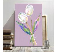 XINBAO Watercolor Yellow Pink Purple & White Wall Art - Canvas Prints Poster, For Home, Office Wall Decor, Living Room Bedroom 60x80cm Withframe