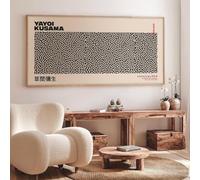 XINBAO Yayoi Kusama Inspired Art Print: Japanese Wall Decor.Canvas Wall Art, Narrow Horizontal Horizontal Bed Pictures Painting(70x140cm/Frameless)