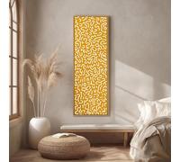 XINBAO Yellow Abstract Squiggle Art, Vertical Painting, Tall Narrow Framed Canvas, Long Skinny Boho Decor, Pattern Wall Print(65x195cm/Frameless)