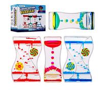 XINBAOHONG Sensory Toy for Relaxation, Motion Timer, Color Lava Lamp, 4 Pack Incredibly Effective Calming Stress Relief Hourglass Toy Liquid Motion Bubbler for Kids and Adults