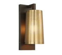 XiNBEi Bedroom Wall Lamp, Industrial E27 Brass & Bronze Sconce Lights, Vintage Wall Lighting for Bedside Living Room Bathroom Corridor Hallway NL-W406-BS