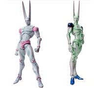 Xinchangda 2PCS JJBA Dirty Deeds Done Dirt Cheap/D4C Figure Statue Anime Super Action Statue Model with Accessories PVC Collectibles Decorations Ornament
