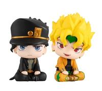 Xinchangda 2PCS JJBA Jotaro Figure Dio Brando Look up Figure Stutue, 10CM Jotaro Plush Figure Keychain Anime PVC Collectible Model Cake Desktop Decoration Gift
