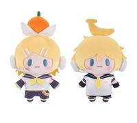 Xinchangda 2PCS Kagamine Len and Kagamine Rin Plush Pendant Anime Soft PP Cotton Keychain Miku Plush Figures Pillow Backpack Accessories Sofa Car Decoration Gifts 15CM
