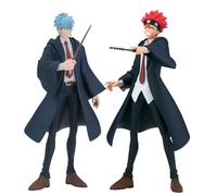 Xinchangda 2pcs Mashle: Magic and Muscles Action Figure 18cm Dot Barrett and Lance Crown Stand Figure Statue Desktop Ornaments Collection