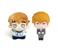 Xinchangda 2PCS Mob Look up Figures Anime Statue Kageyama Shigeo and Reigen Arataka Plush Figure Desktop Cake Decoration Collectibles Gift