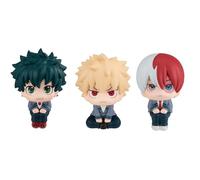 Xinchangda 3PCS MHA Figure Bakugou Katsuki and Midoriya Izuku Look Up Figures Sitting Statue, 10CM Anime Mini Model PVC Collectible Decoration Gift
