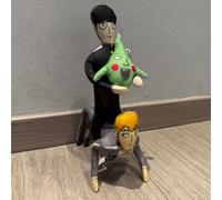 Xinchangda 3PCS Mob Twistable Figure With Iron Wire Frame Anime Kageyama Shigeo and Reigen Arataka Stuffed Figure Pillows Cushion Decoration Gift 38CM