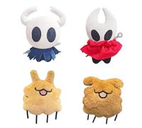 Xinchangda 4PCS Hollow Plush Flea Caravan Figure Pendant Game Hollow Silksong Stuffed Figure Pillow 10CM Backpack Keychain Sofa Decorations Collectible Gift