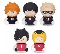 Xinchangda 5pcs Haikyuu Figures Set Shoyo Hinata Tobio Kageyama Action Figures 6cm Cute Sitting Pose Figurine Anime Statue Cake Topper Desktop Collection