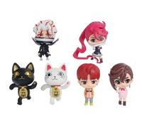 Xinchangda 6PCS Okarun Figure Model Ayase Momo Turbo Action Figure Anime Granny Figurine Statue Set, PVC Cute Sculpture Collectable Desktop Decoration Ornaments Birthday Gift