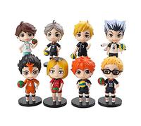 Xinchangda 8pcs Haikyuu Figure Anime Hinata Shoyo Tobio Kageyama Action Figure Set Kozume Kenma Cartoon Character Model Desktop Decorations Collectibles Gifts for Fans
