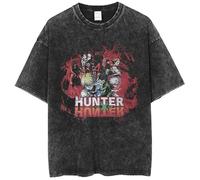 Xinchangda Anime GON·Freecss/Killua Zoldyck T-Shirt Adult Summer Short Sleeve Tops Anime Printed Graffiti Cartoon Shirt Streetwear Casual Sweatshirt Men Women