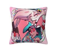 Xinchangda Anime Hazbin Hotel Pillow case Alastor/Angel Dust/Charlie Morningstar/Vaggie Cute Decorative Pillow Cover Square Pillow Cover 45X45CM