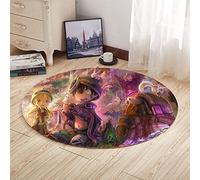 Xinchangda Anime Made in Abyss Rug Cartoon 3D Printed Pattern Round Carpet Non-Slip Area Rugs Soft Floor Mat for Children Bedroom Living Room Decor
