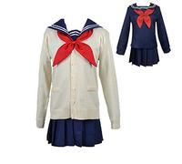 Xinchangda Anime My Hero Academia Cosplay Costume Himiko Toga High JK School Uniform for Women Girl Shirt Skirt Long Short Sleeve Outfit Halloween Costume
