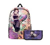 Xinchangda Anime Shinazugawa Sanemi/Iguro Obanai/Tomioka Giyuu Backpack and Pencil Case Set 3D Printed Anime Backpack Laptop Bag School Bag for Girls Boys Gift