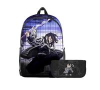 Xinchangda Anime Shinazugawa Sanemi/Iguro Obanai/Tomioka Giyuu Backpack and Pencil Case Set 3D Printed Anime Backpack Laptop Bag School Bag for Girls Boys Gift