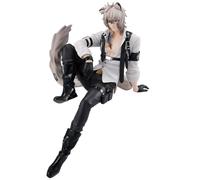 Xinchangda Arknights Anime Figure Sitting Position, SilverAsh Figure 19cm PVC Collection Figurine Anime Statues Desktop Decoration Ornaments Gift for Anime Fans