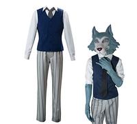 Xinchangda Beastars Legoshi Grey Wolf Cosplay Costume Anime Haru School Uniform Rabbit Dress Outfit Full Set Halloween Carnival Party Costume