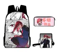 Xinchangda Blue Lock Backpack 3pcs Set, Anime Isagi Yoichi/Seishiro Nagi/Reo Mikage School Backpacks Anime Students Schoolbag +Pencil Case +Shoulder Bag