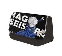 Xinchangda Blue Lock Pencil Case, Anime Isagi Yoichi/Bachira Meguru/Seishiro Nagi Pencil Box Large Capacity Pen Bag Students Stationery Bag for Student Teen