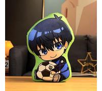 Xinchangda Blue Lock Plush Pillow, Anime Isagi Yoichi Soft Cute Character Printed Plush Pillow Figure Stuffed Plushie Birthday Gift for Girl Boy