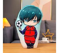 Xinchangda Blue Lock Plush Pillow, Anime Rin Itoshi Soft Cute Character Printed Plush Pillow Figure Stuffed Plushie Birthday Gift for Girl Boy