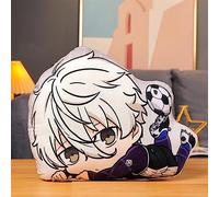 Xinchangda Blue Lock Plush Pillow, Anime Seishiro Nagi Soft Cute Character Printed Plush Pillow Figure Stuffed Plushie Birthday Gift for Girl Boy