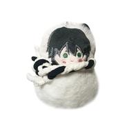 Xinchangda BSD Ranpo Edogawa Plush Figure 10cm Anime Ranpo Edogawa Plush Keychain Cute School Bag Pendant Soft Plushies Anime Keychain