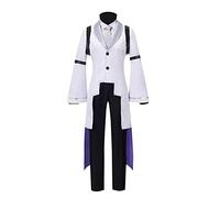 Xinchangda BSD Sigma Cosplay Costume Dazai Osamu Cosplay Outfits, White Tuxedo Uniform Suit Black Pant Full Set Anime Cosplays Outfit Halloween Christmas Carnival Party Role Play Clothes