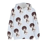 Xinchangda Bungo Stray Dogs Hoodie Anime Dazai Osamu/Nakahara Chuuya/Nakajima Atsushi Pullover Sweatshirt with hood Long-sleeved Anime Hoodie