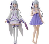 Xinchangda Emilia Figure Anime Character Statue Emilia Figurine 16CM Action Original Painting Cute Girl Statue Movable PVC Model Ornament