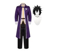 Xinchangda Gray Fullbuster Cosplay Costume Erza·Scarlet Cosplay Outfit, Purple Uniform Pants or Skirt Style Anime Role Play Dress Up Suit Full Set for Halloween Carnival